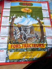 Lot 12 torchons anciens vintages imprimé calendrier tracteurs recettes régions