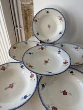 6 ASSIETTES CREUSES DIGOIN SARREGUEMINES Service MARY LOU vintage Déco