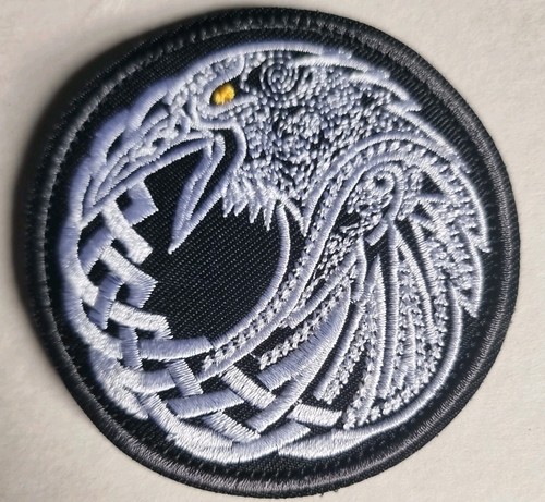 Viking raven embroidered patch - viking,