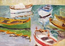 Tableau encadré barques