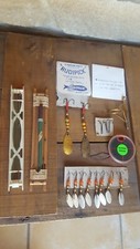 NOS lot hameçon ligne cuillère plomb peche vintage AGLIA NYMPHE MEPPS