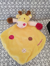 Doudou vache girafe plat jaune