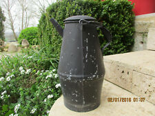 RARE Antique french HUGE CONICAL BLACK PAINTED ZINC FLORIST WATERING CAN ca1900 