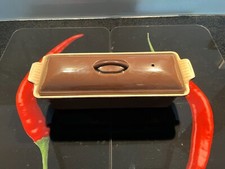 Terrine Fonte Le CREUSET marron Vintage Pain Foie Gras France 28