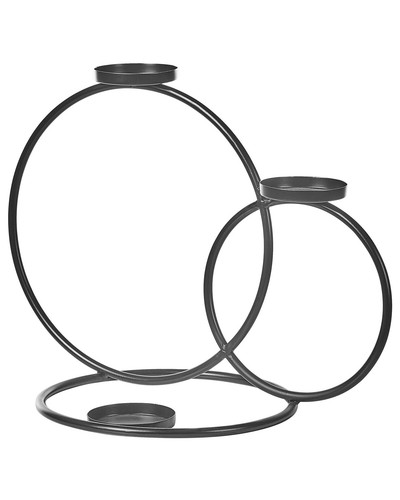Bougeoir noir métal cm - noir, 33
