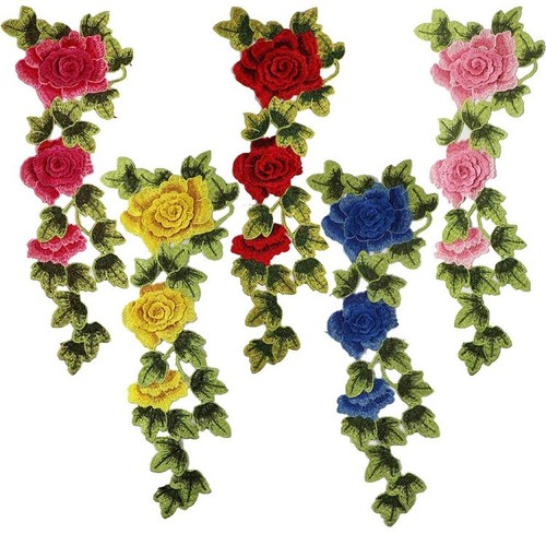 Grande applique dentelle fleur - grande,