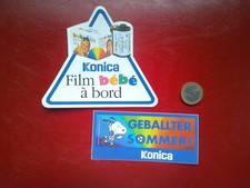 2  autocollants   Pub   KONICA