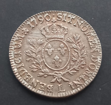 *1344*   ECU  LOUIS XVI  1790 L BAYONNES  ARGENT