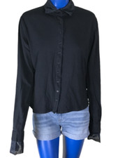 ?Purdey Chemisier Noir Haut Boutonné Manche Longue Femme Grande Taille 44 FR?