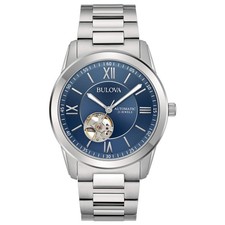 Montre Bulova Homme Automatic Open Heart in Acier 96A281