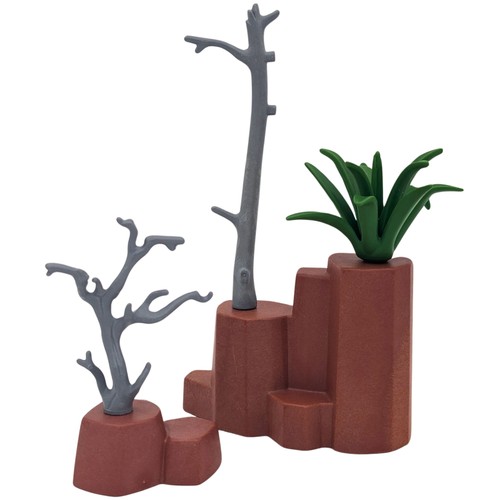 Playmobil lot roches brunes - 2,
