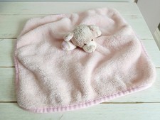 La Galleria grand doudou carré rose ours tissu couverture