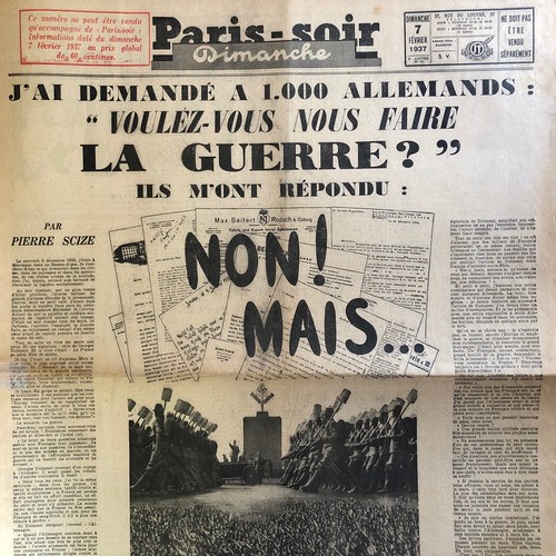 Journal paris soir - soir, 07/02/1937