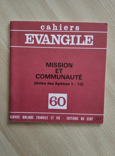 Cahiers evangile mission - evangile, 60