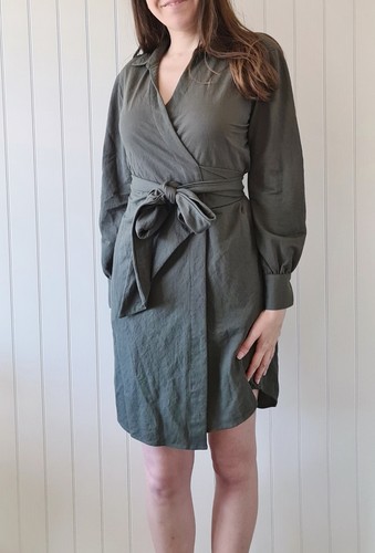 Robe portefeuille kaki frnch - robe,