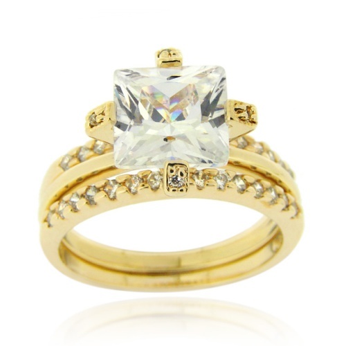 18k sur argent sterling - 18k, or