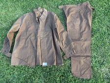 Ensemble Veste+pantalon Toile Cachou Deadstock SNCF Vintage Veste Travail Paysan