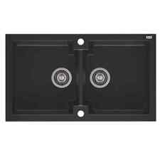 Lavabo NEPTUN 160 Évier de Granit Avec 2 Lavabo Sans Égouttoir Evier de Cuisine