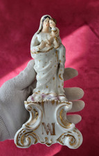 SUPERBE VIERGE a L'ENFANT - PORCELAINE de PARIS - STATUE RELIGIEUSE CHRIST