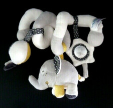 F6. SPIRALE POUR COSY DOUDOU SAUTHON ELEPHANT BABYFAN BALLE GRIS JAUNE  - TTBE