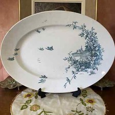 Grand PLAT OVALE faïence GIEN