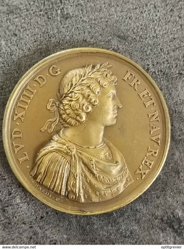 Médaille bronze louis xiv - bronze,
