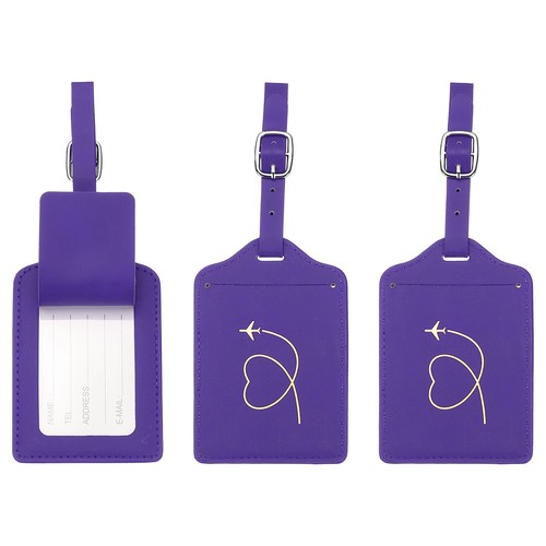 Etiquettes bagages cuir coeur - etiquettes, bagages,