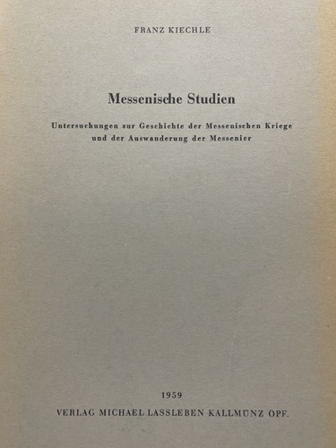 Messenische studien - messenische,