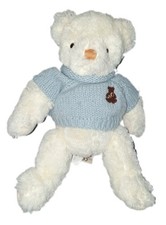 Peluche doudou ours blanc pull