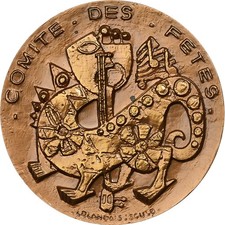 [#1505768] Francja, medal, Comité des Fêtes, Le Havre, 1973, Brązowy, Lelandais