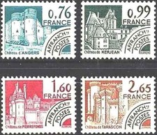 Timbres Châteaux France préoblitérés 166/169 ** - 84367FU