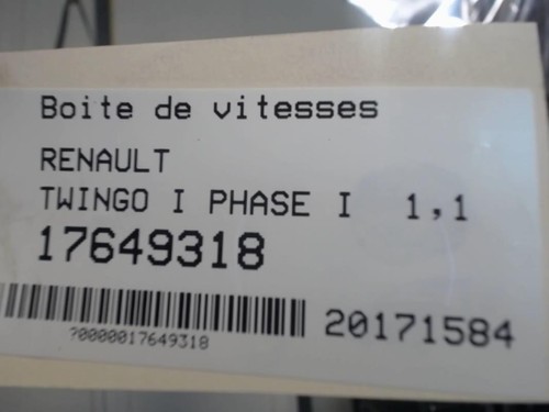 Boite vitesses renault - boite, de