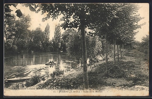 Cpa juziers allée la - cpa,