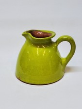 Carafe Pichet En Céramique Émaillée Couleur Vert Anis Travail Artisanal 