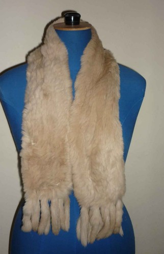Echarpe fourrure lapin - echarpe,