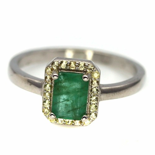 Bague émeraude verte - bague, en
