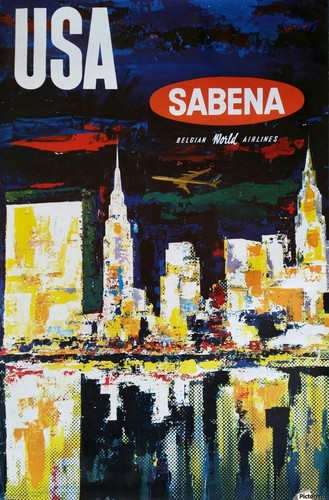 Affiche poster sabena - poster,
