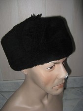 Vraie chapka MARINE NAVAL SOVIETIQUE russe fourrure hiver militaire T.56 URSS 