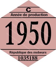 vignette 1950 pour mobylette
