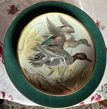 6 assiettes Entrée Dîner 1981 Haviland Franklin Water Birds Porcelaine  Limoges