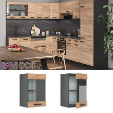 Meuble de cuisine, élément haut, élément bas, cuisine intégrée,anthracite, VICCO