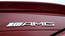 Logo AMG Mercedes Chrome 3D en ABS Autocollant Emblème Coffre - 18.5cm x 1.7cm