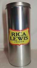 Rare Boîte en métal Rica Lewis Jeans H 32 cm , Vintage, décoration 