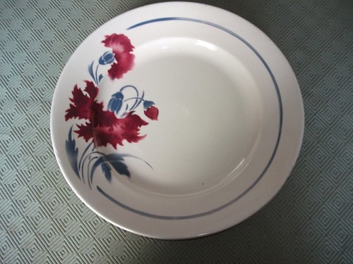 Ancien plat rond du - ancien,