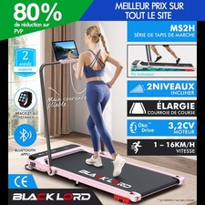 BLACK LORD Tapis de Course/Marche Électrique Maison Bureau Incliné Pliable