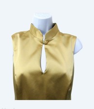 NEUVE, Robe CAROLL "chinoise", dorée, Taille 36