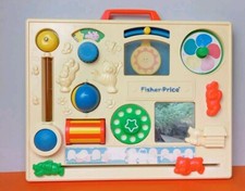 ✨1988 Vintage Fisher Price Activity Center #1135 Crib Infant Baby Busy Board Toy