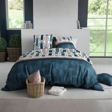 Parure de lit 220x240 cm Coton 57 fils Azurine