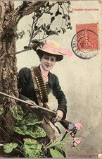 THEMES CHASSE - chasse reservee femme au fusil
