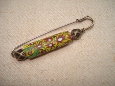 Broche Perle de Troc Millefiori Murano